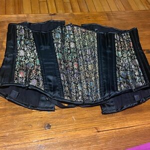 Elegant Black and Multicolor Corset